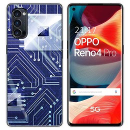 Funda Gel Tpu para Oppo Reno 4 Pro 5G diseño Circuito Dibujos
