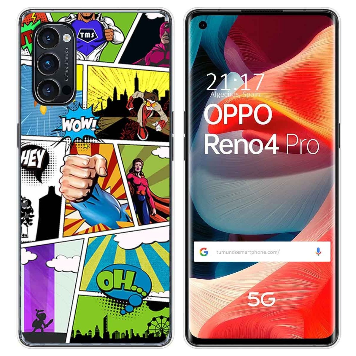 Funda Gel Tpu para Oppo Reno 4 Pro 5G diseño Comic Dibujos