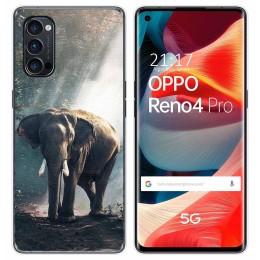 Funda Gel Tpu para Oppo Reno 4 Pro 5G diseño Elefante Dibujos