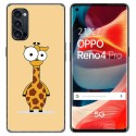 Funda Gel Tpu para Oppo Reno 4 Pro 5G diseño Jirafa Dibujos