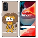 Funda Gel Tpu para Oppo Reno 4 Pro 5G diseño Leon Dibujos