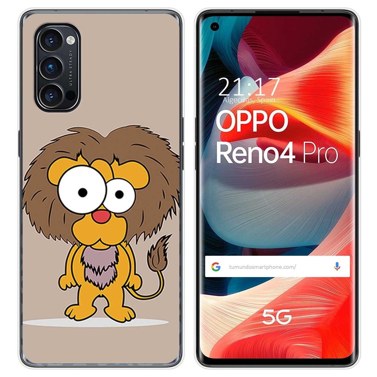 Funda Gel Tpu para Oppo Reno 4 Pro 5G diseño Leon Dibujos