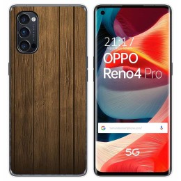 Funda Gel Tpu para Oppo Reno 4 Pro 5G diseño Madera Dibujos