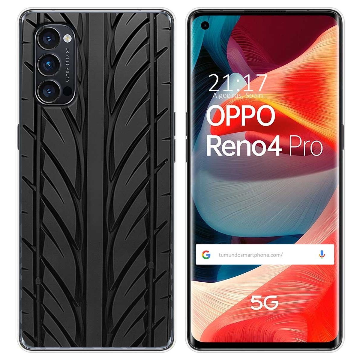 Funda Gel Tpu para Oppo Reno 4 Pro 5G diseño Neumatico Dibujos