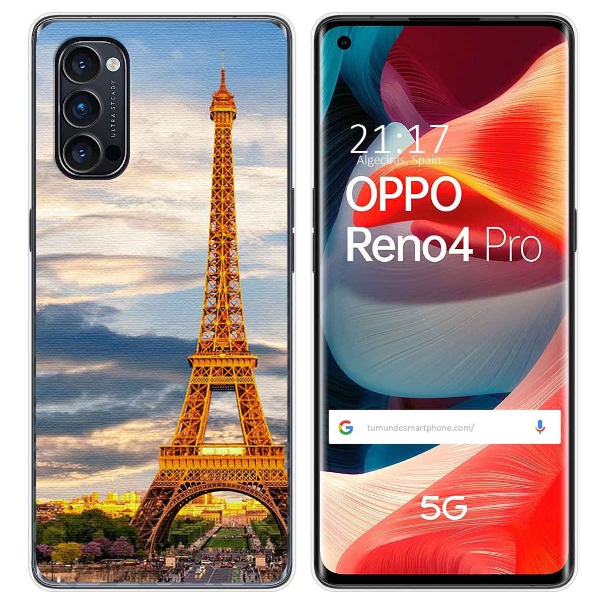 Funda Gel Tpu para Oppo Reno 4 Pro 5G diseño Paris Dibujos
