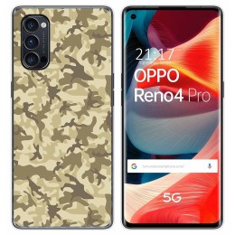 Funda Gel Tpu para Oppo Reno 4 Pro 5G diseño Sand Camuflaje Dibujos