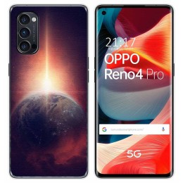 Funda Gel Tpu para Oppo Reno 4 Pro 5G diseño Tierra Dibujos