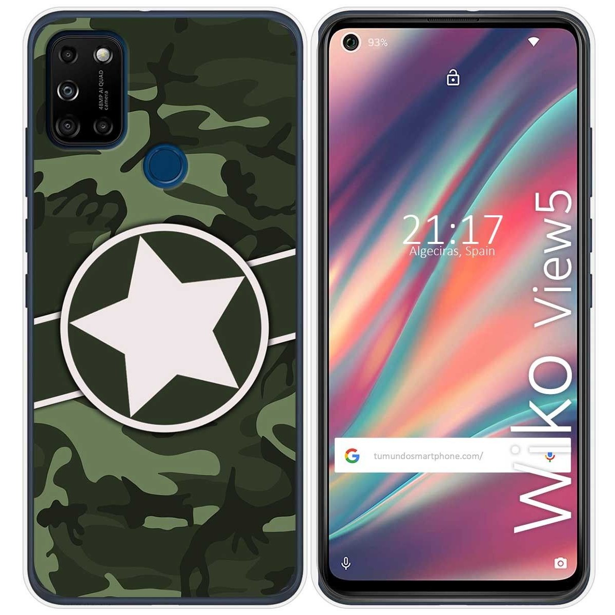 Funda Gel Tpu para Wiko View5 / View5 Plus diseño Camuflaje 01 Dibujos