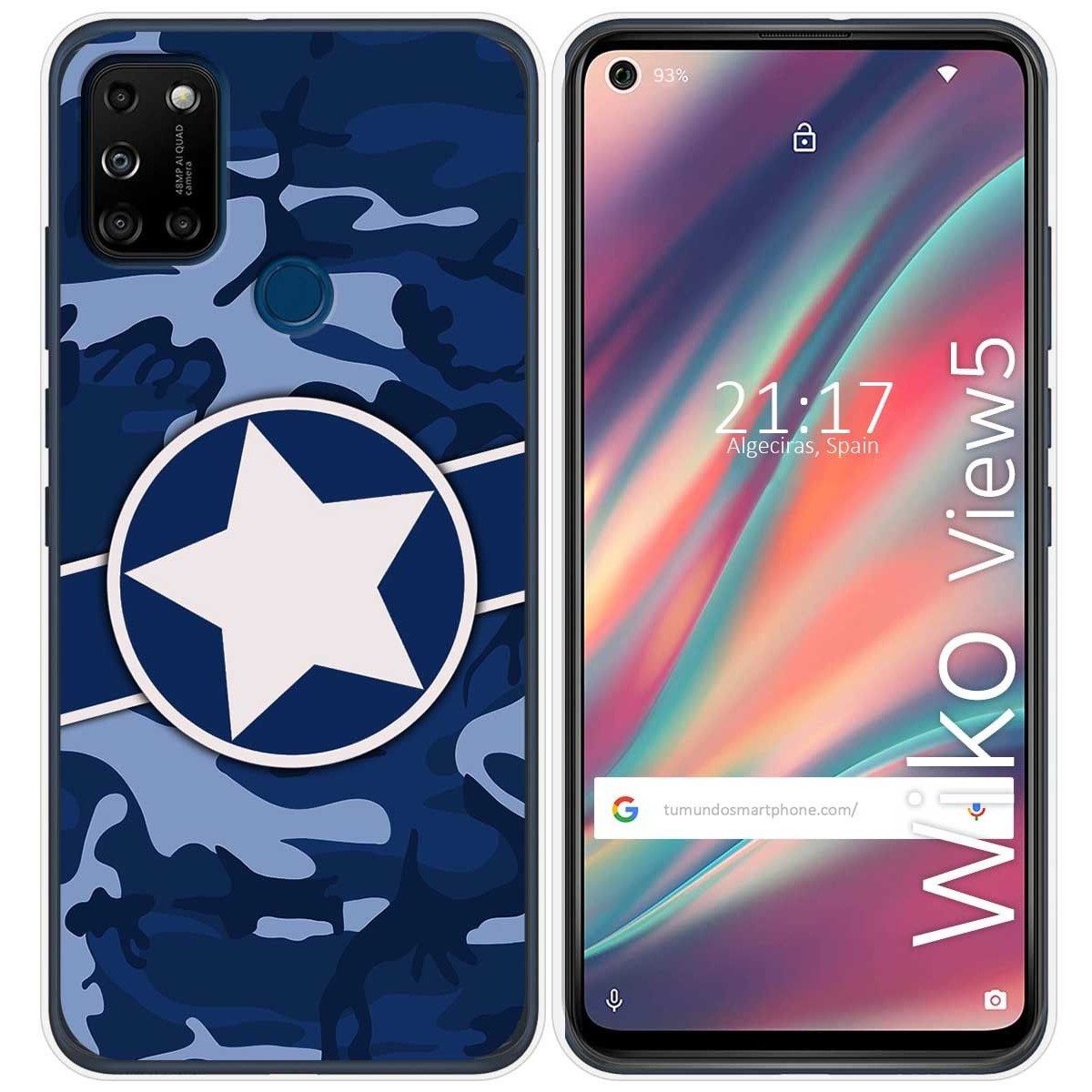 Funda Gel Tpu para Wiko View5 / View5 Plus diseño Camuflaje 03 Dibujos