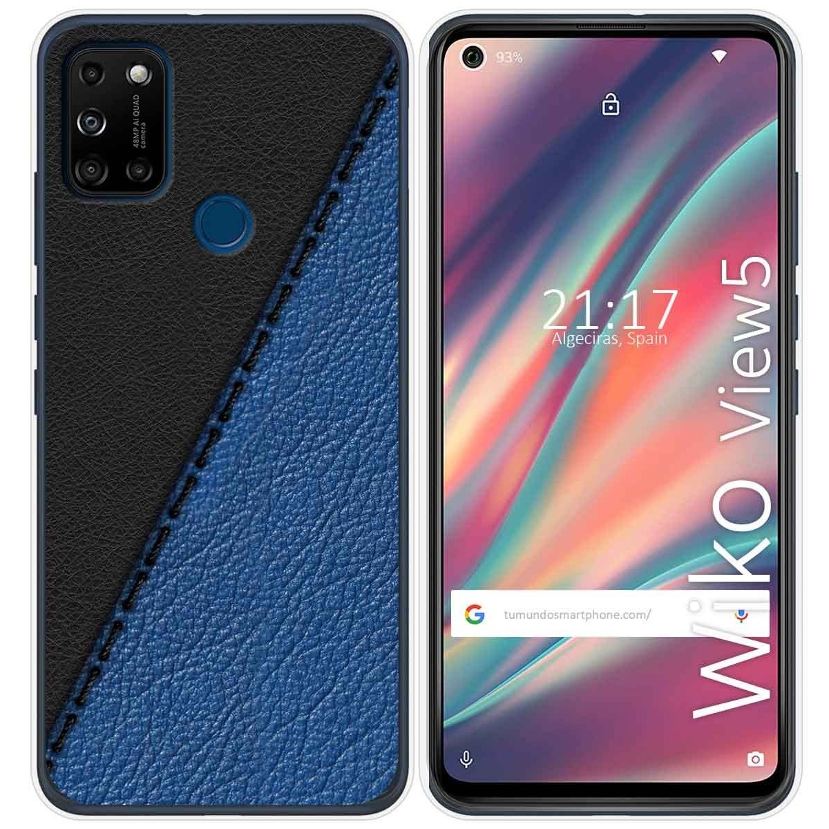 Funda Gel Tpu para Wiko View5 / View5 Plus diseño Cuero 02 Dibujos