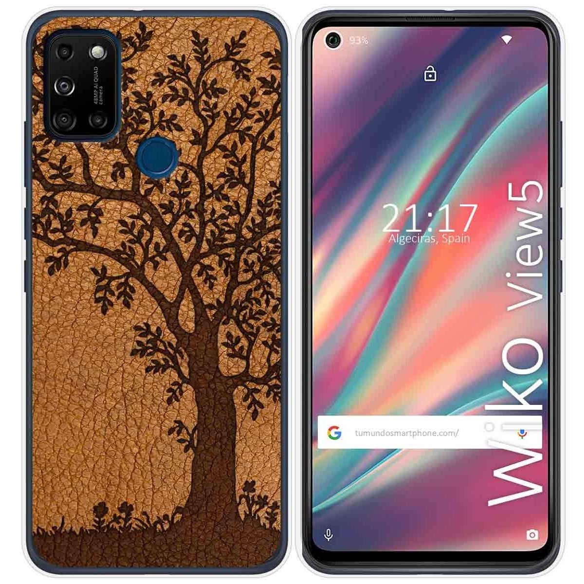 Funda Gel Tpu para Wiko View5 / View5 Plus diseño Cuero 03 Dibujos
