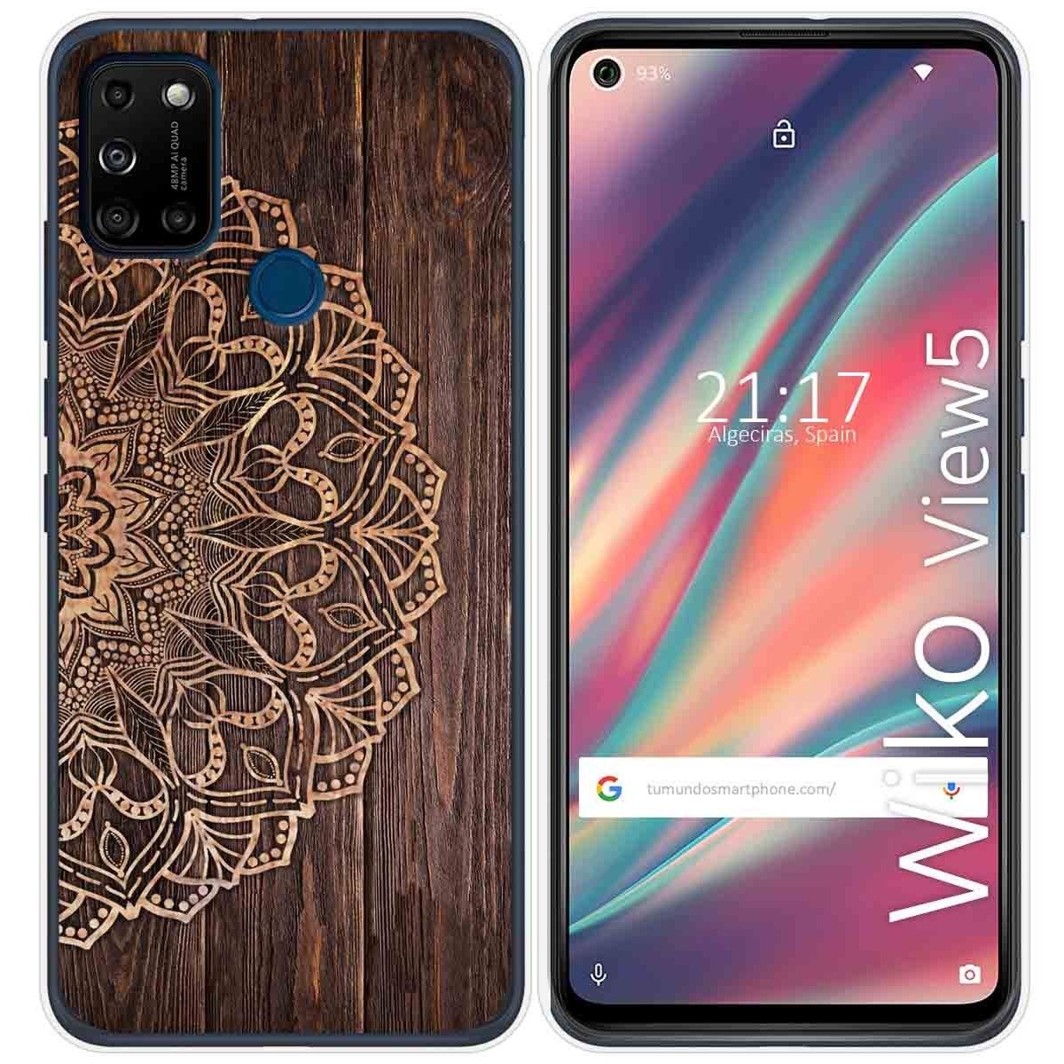 Funda Gel Tpu para Wiko View5 / View5 Plus diseño Madera 06 Dibujos