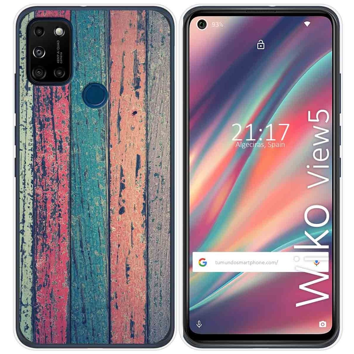 Funda Gel Tpu para Wiko View5 / View5 Plus diseño Madera 10 Dibujos