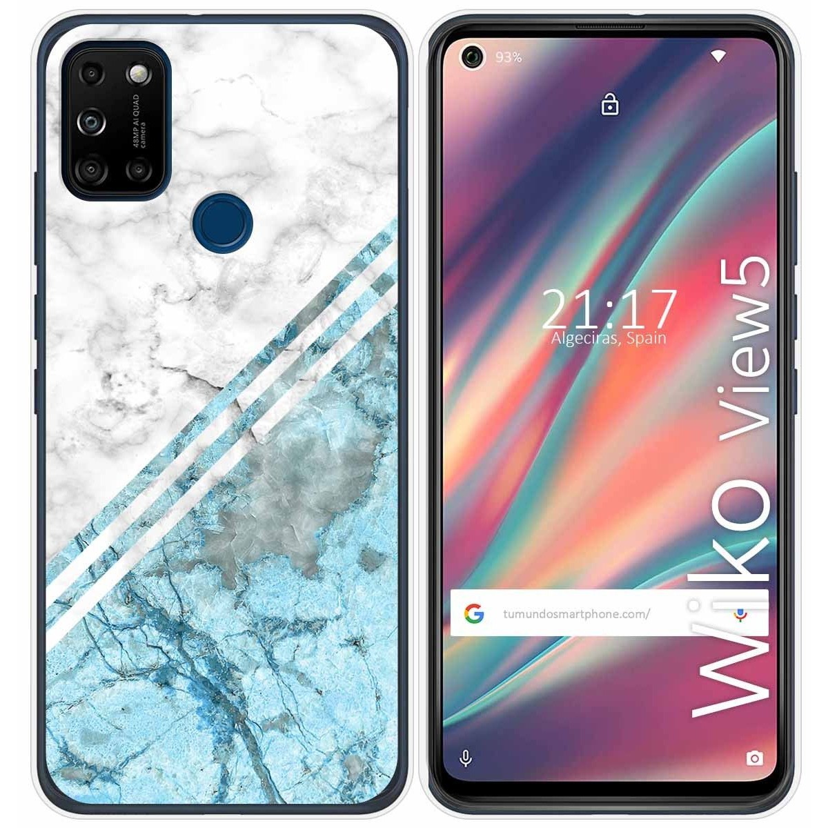 Funda Gel Tpu para Wiko View5 / View5 Plus diseño Mármol 02 Dibujos