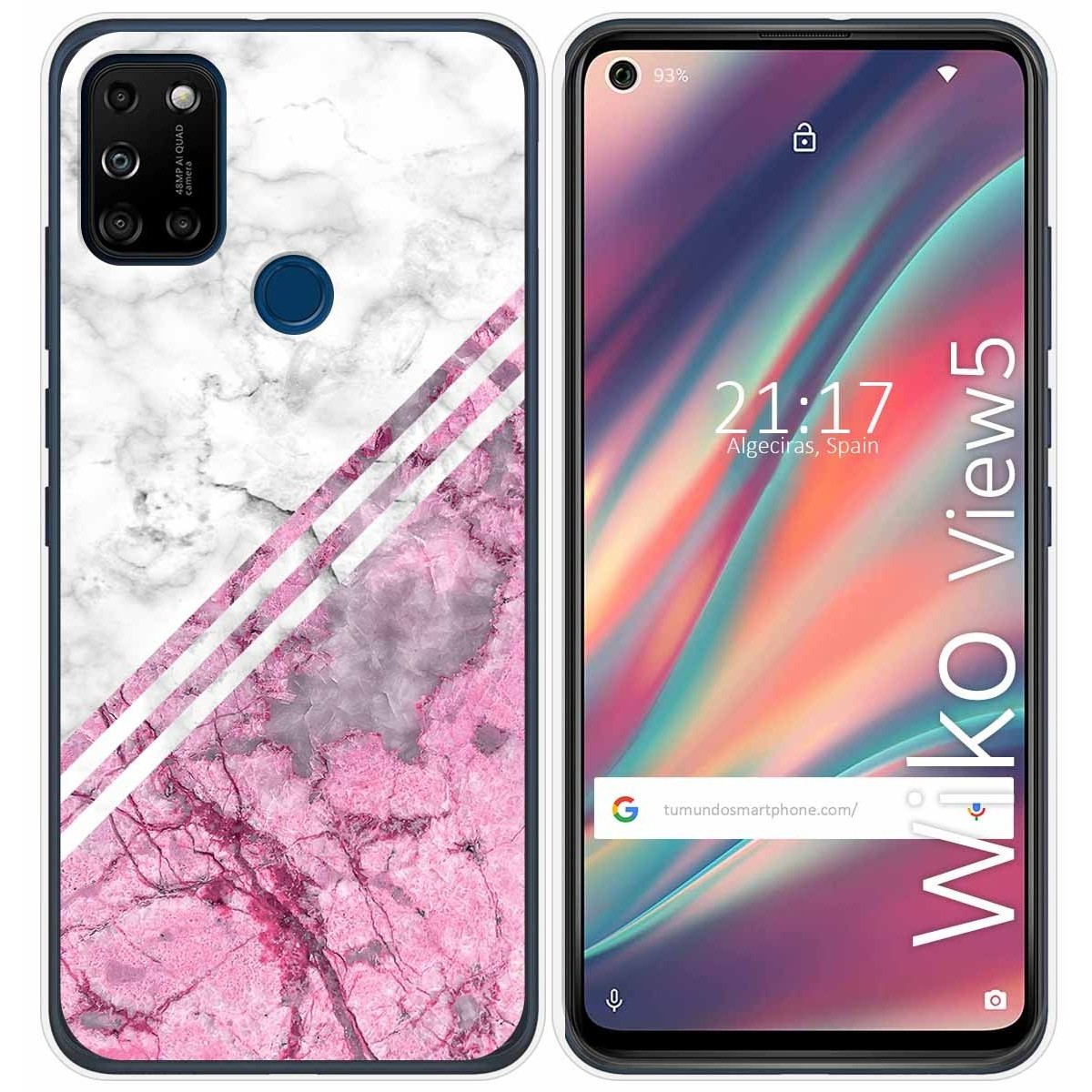 Funda Gel Tpu para Wiko View5 / View5 Plus diseño Mármol 03 Dibujos
