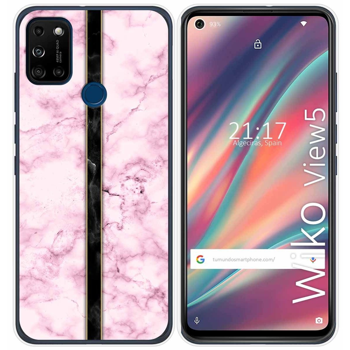 Funda Gel Tpu para Wiko View5 / View5 Plus diseño Mármol 04 Dibujos
