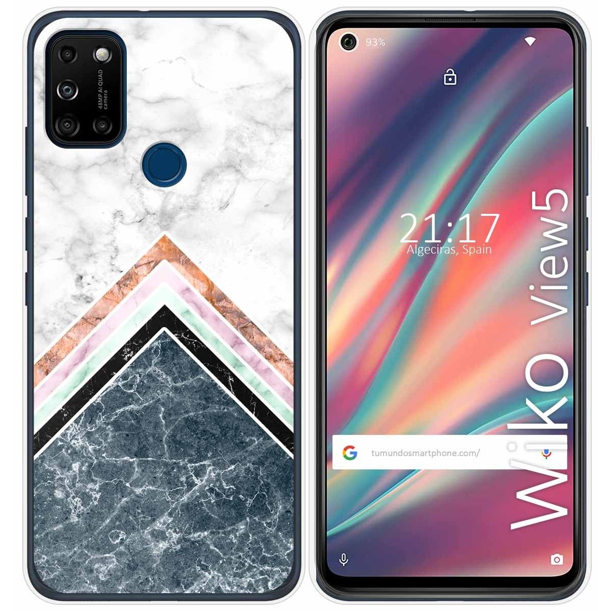 Funda Gel Tpu para Wiko View5 / View5 Plus diseño Mármol 05 Dibujos