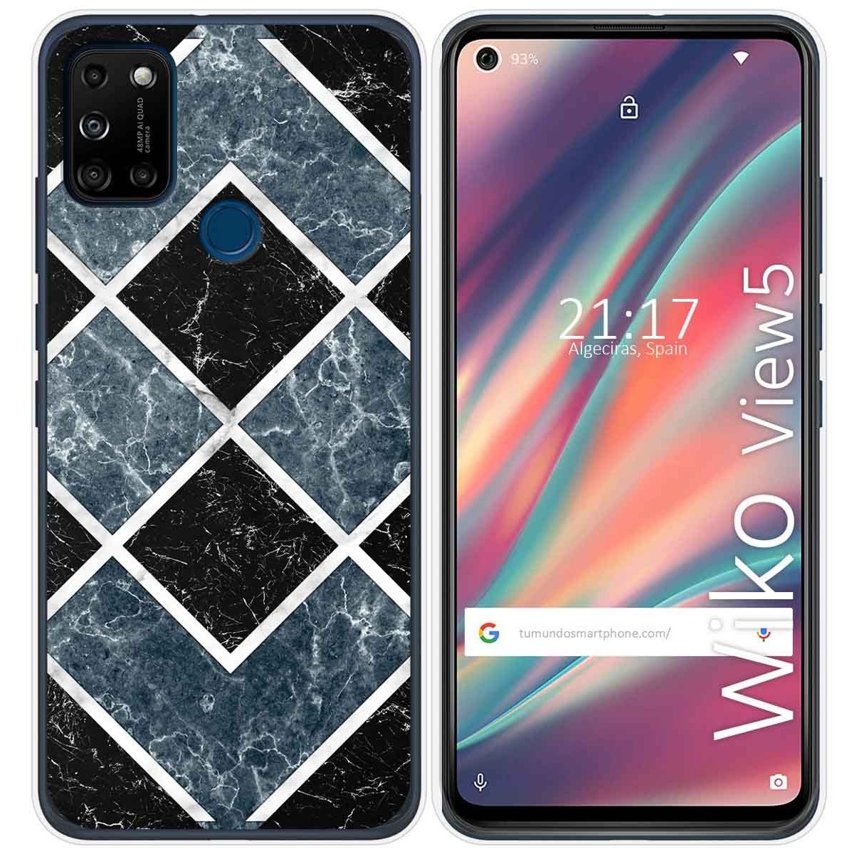 Funda Gel Tpu para Wiko View5 / View5 Plus diseño Mármol 06 Dibujos