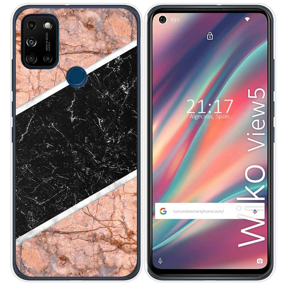 Funda Gel Tpu para Wiko View5 / View5 Plus diseño Mármol 07 Dibujos