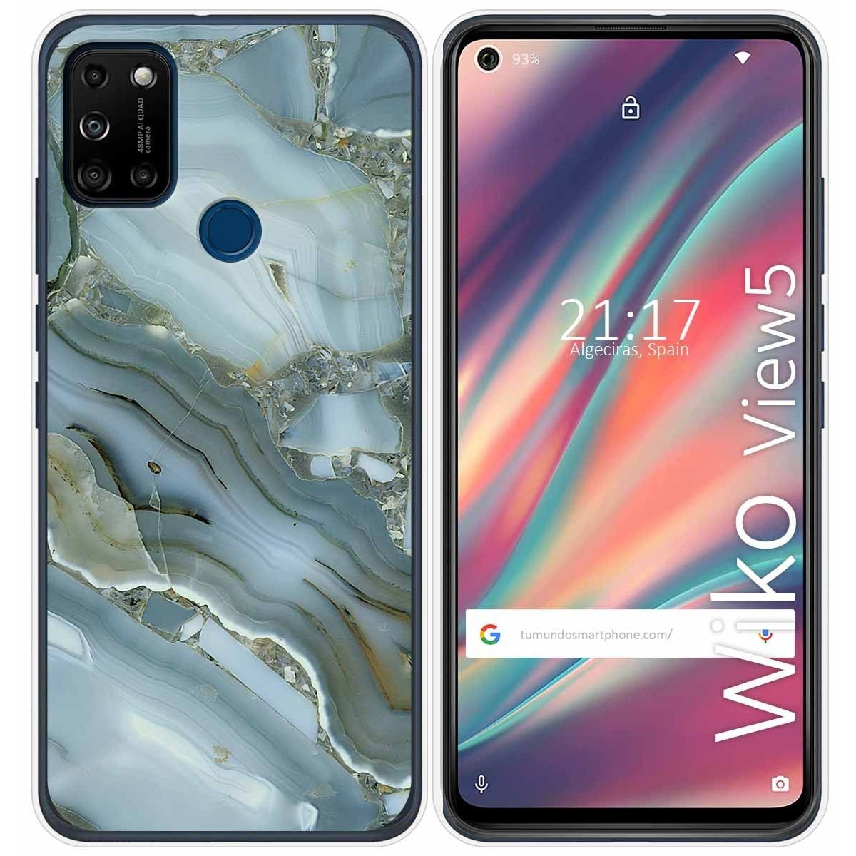 Funda Gel Tpu para Wiko View5 / View5 Plus diseño Mármol 09 Dibujos