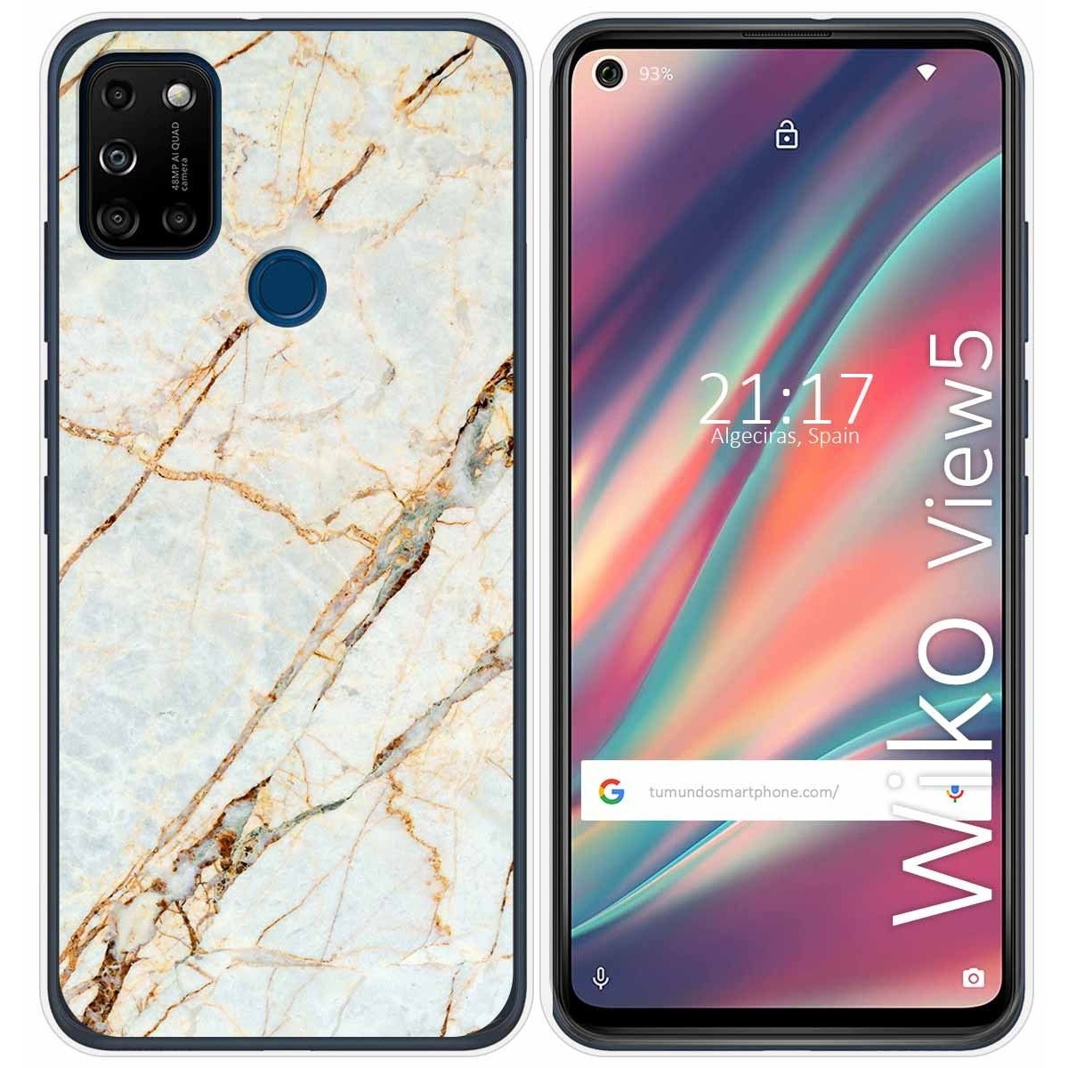 Funda Gel Tpu para Wiko View5 / View5 Plus diseño Mármol 13 Dibujos