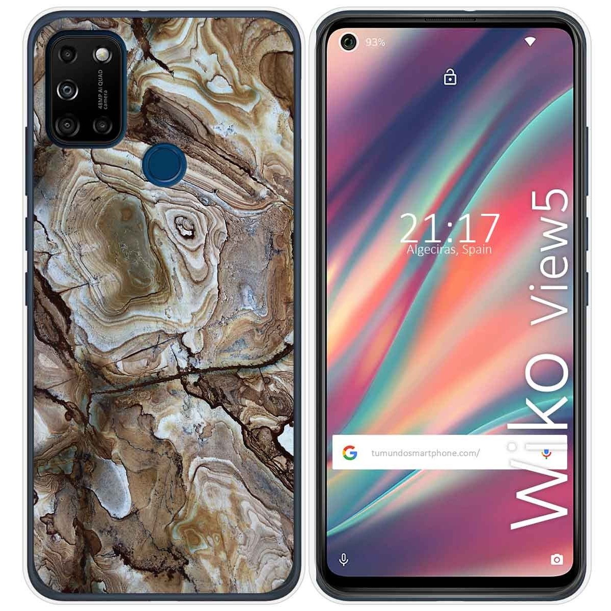 Funda Gel Tpu para Wiko View5 / View5 Plus diseño Mármol 14 Dibujos