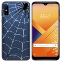 Funda Gel Transparente para Wiko Y81 diseño Araña Dibujos