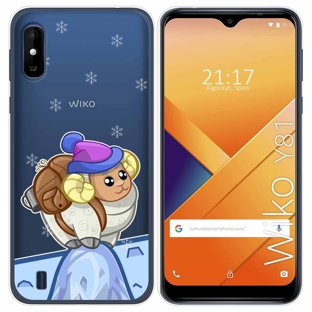 Funda Gel Transparente para Wiko Y81 diseño Cabra Dibujos