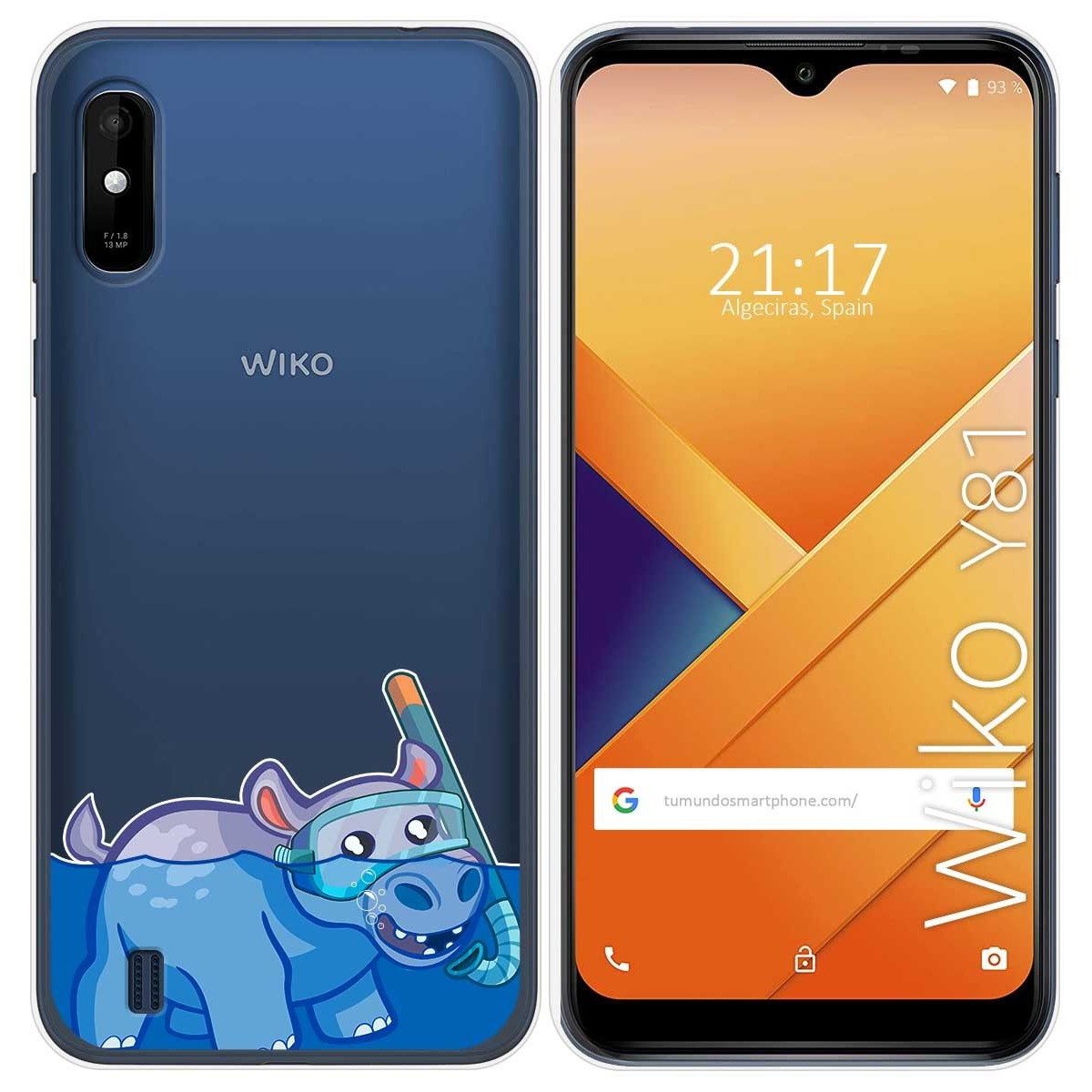 Funda Gel Transparente para Wiko Y81 diseño Hipo Dibujos