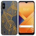Funda Gel Transparente para Wiko Y81 diseño Hojas Dibujos