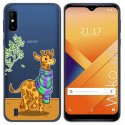 Funda Gel Transparente para Wiko Y81 diseño Jirafa Dibujos