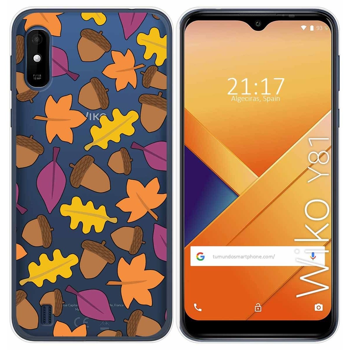 Funda Gel Transparente para Wiko Y81 diseño Otoño Dibujos