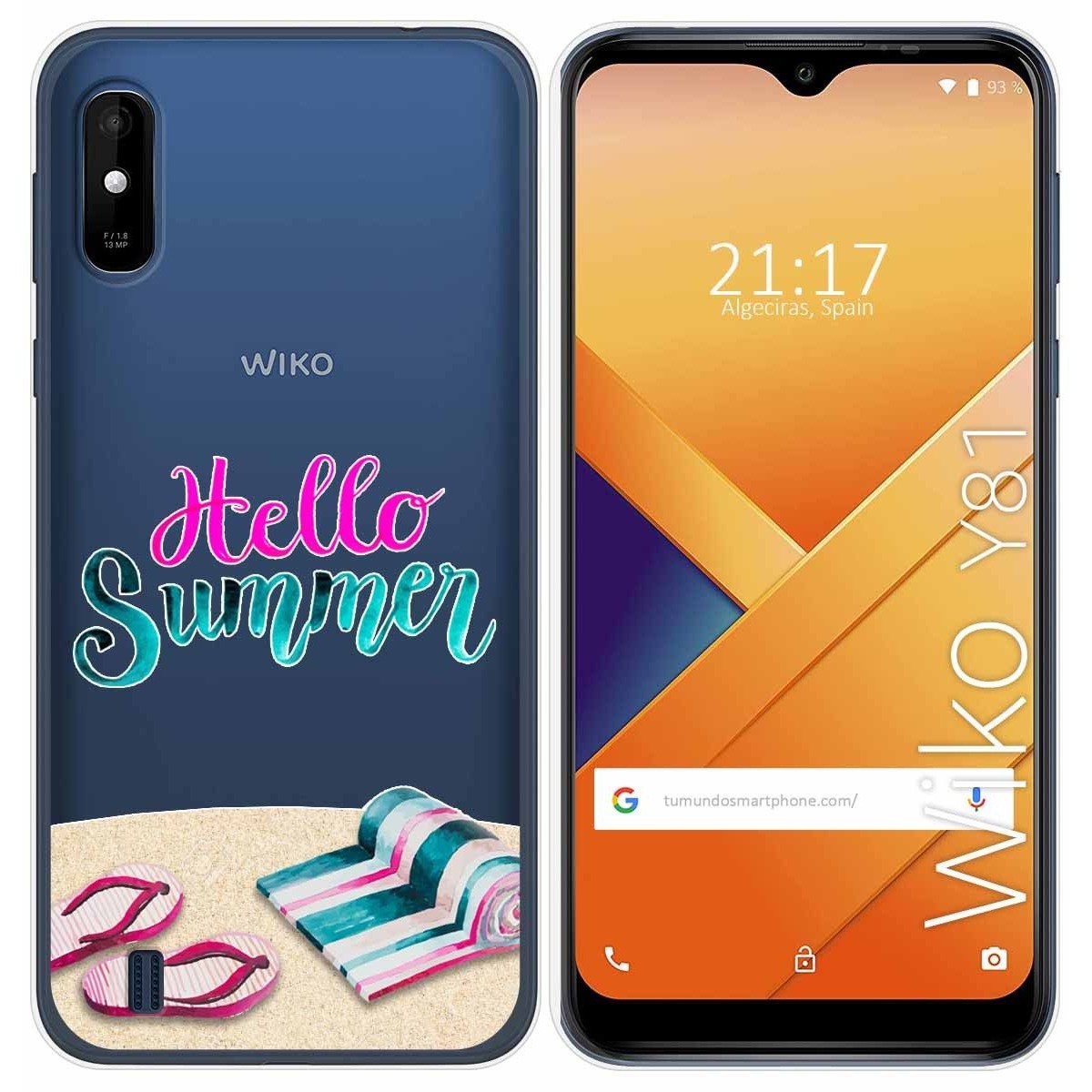 Funda Gel Transparente para Wiko Y81 diseño Summer Dibujos