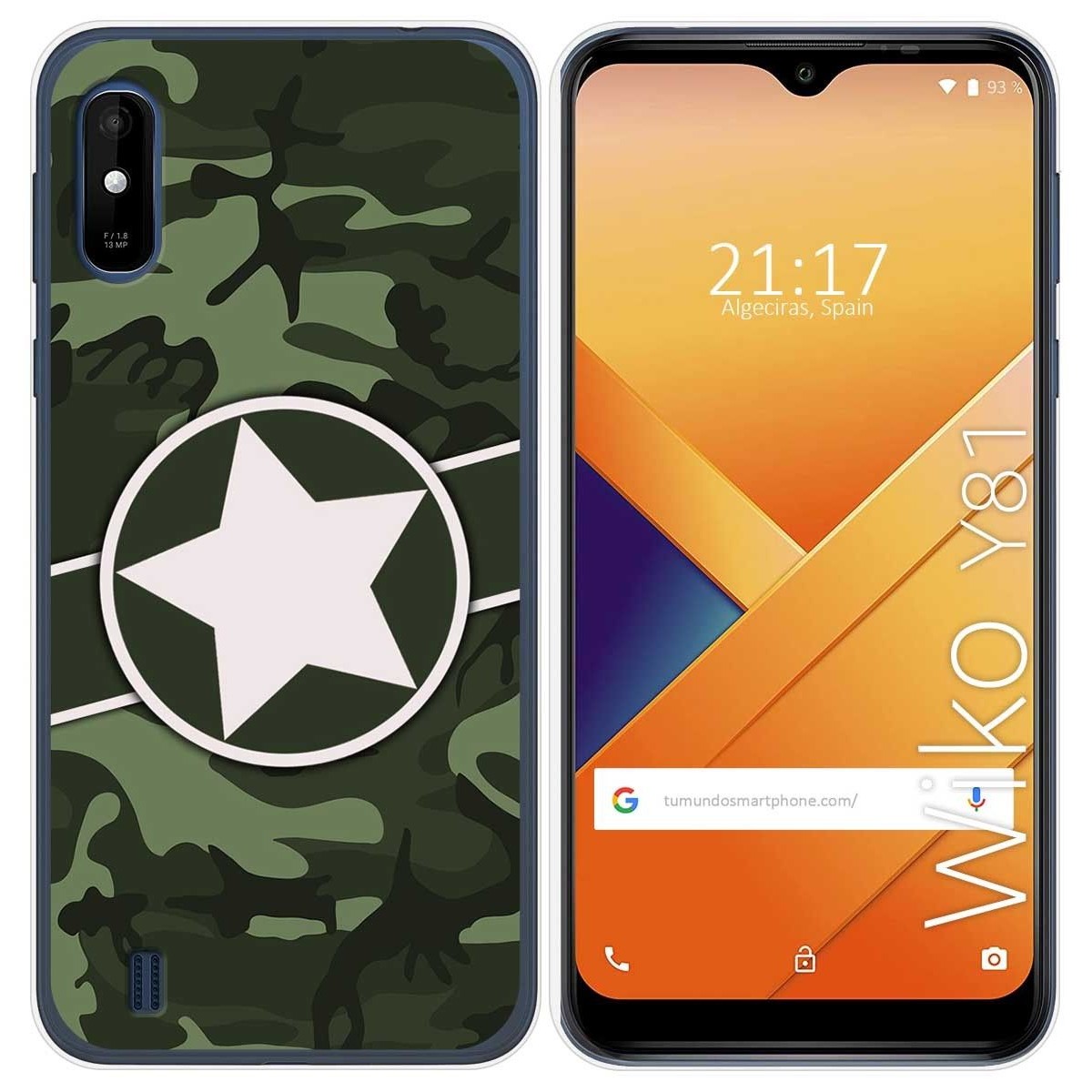Funda Gel Tpu para Wiko Y81 diseño Camuflaje 01 Dibujos