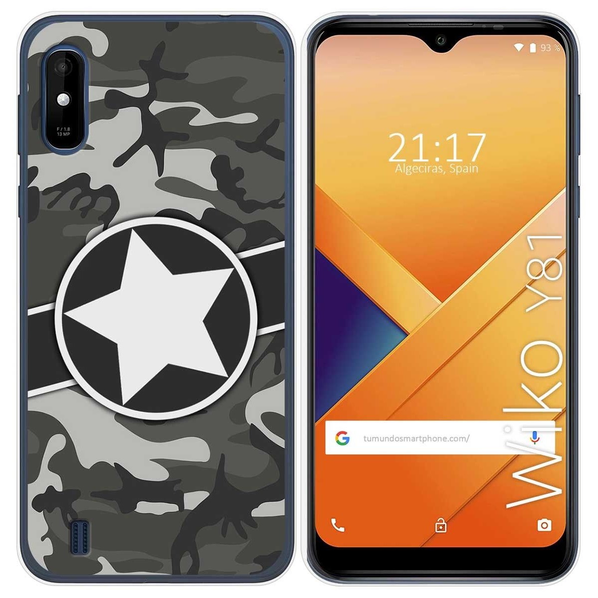 Funda Gel Tpu para Wiko Y81 diseño Camuflaje 02 Dibujos