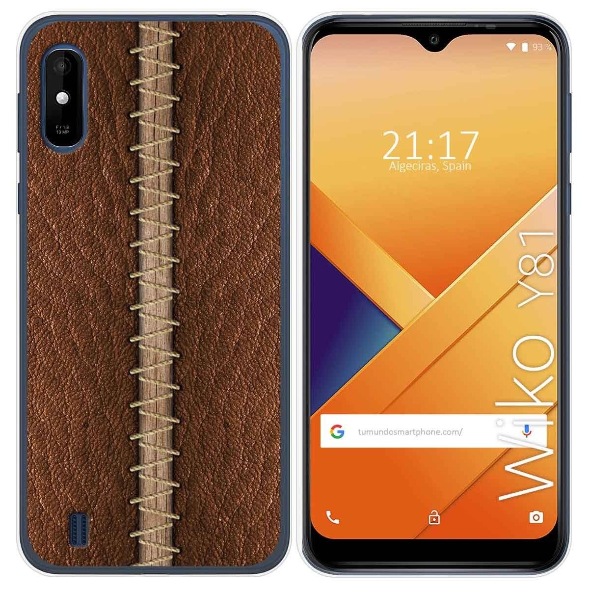 Funda Gel Tpu para Wiko Y81 diseño Cuero 01 Dibujos