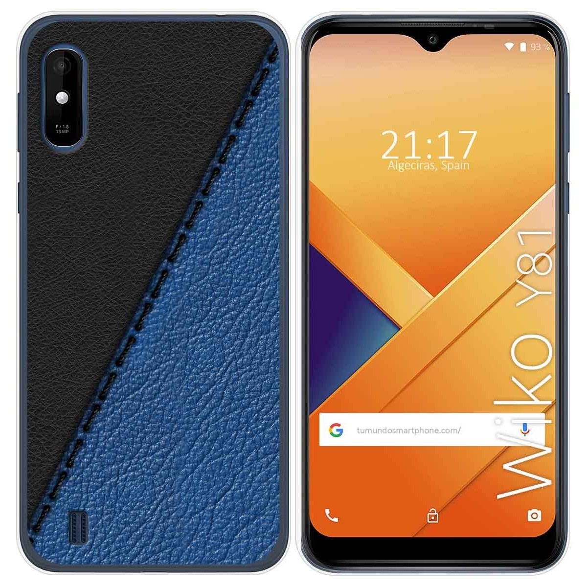 Funda Gel Tpu para Wiko Y81 diseño Cuero 02 Dibujos