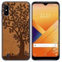 Funda Gel Tpu para Wiko Y81 diseño Cuero 03 Dibujos