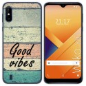 Funda Gel Tpu para Wiko Y81 diseño Madera 01 Dibujos