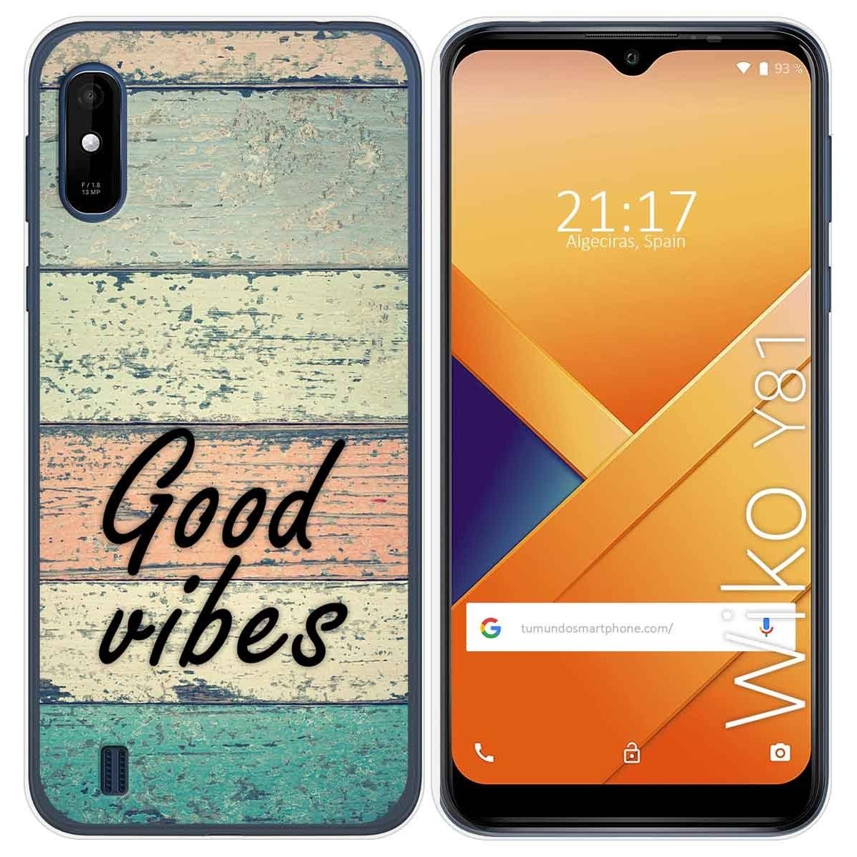 Funda Gel Tpu para Wiko Y81 diseño Madera 01 Dibujos