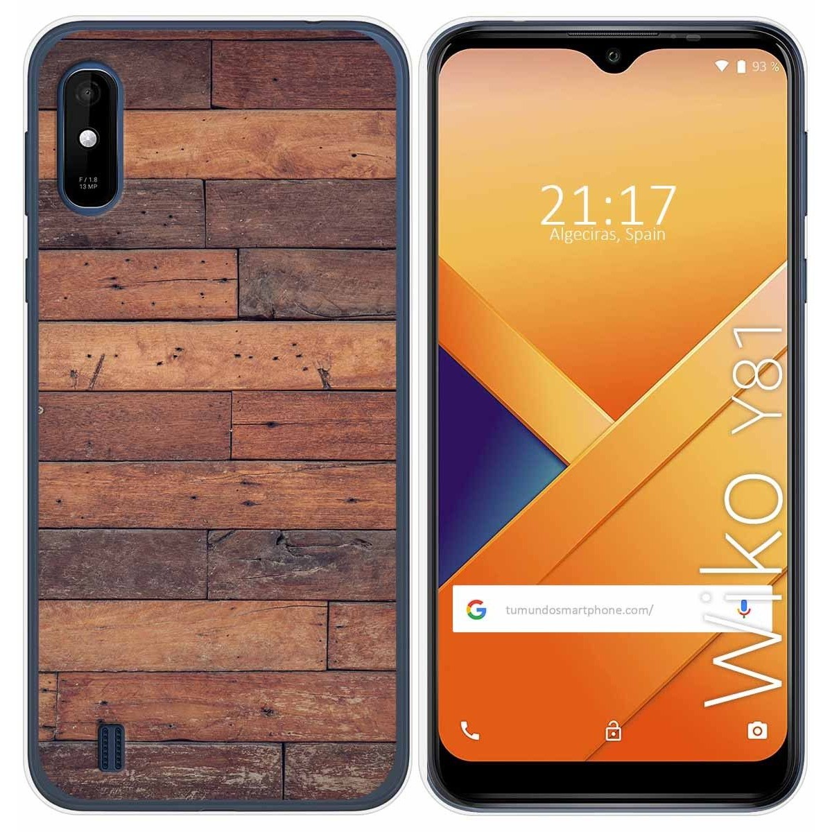 Funda Gel Tpu para Wiko Y81 diseño Madera 03 Dibujos
