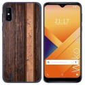 Funda Gel Tpu para Wiko Y81 diseño Madera 05 Dibujos