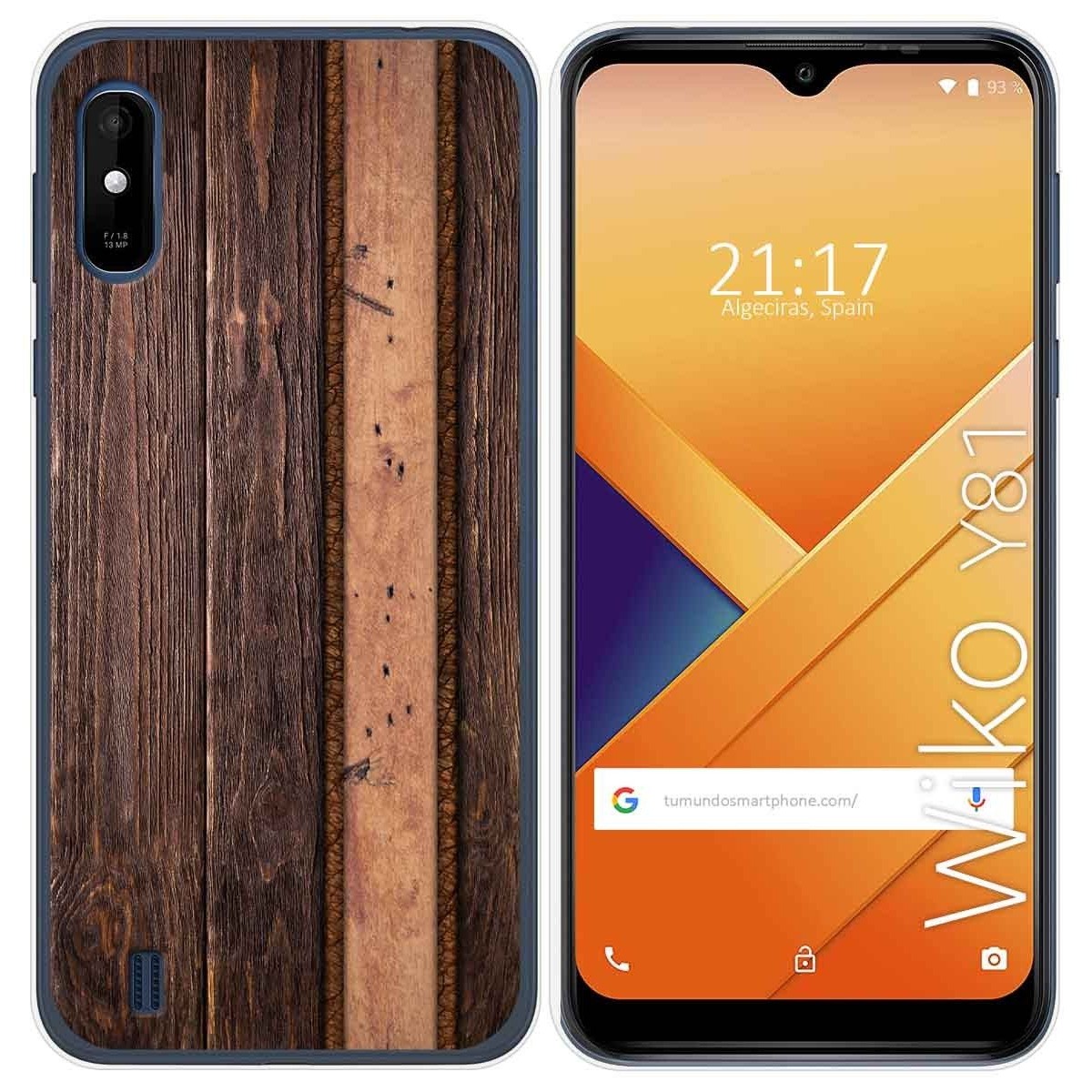 Funda Gel Tpu para Wiko Y81 diseño Madera 05 Dibujos