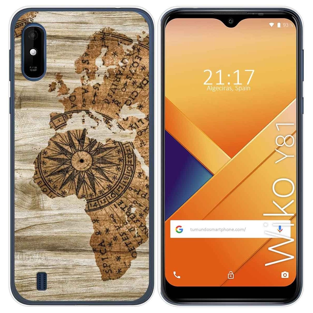 Funda Gel Tpu para Wiko Y81 diseño Madera 07 Dibujos