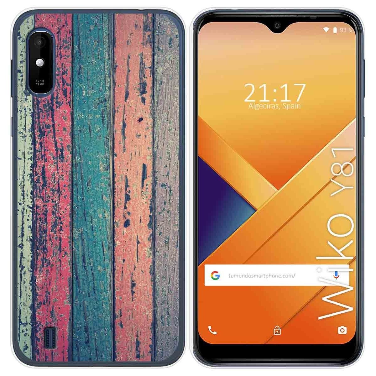 Funda Gel Tpu para Wiko Y81 diseño Madera 10 Dibujos