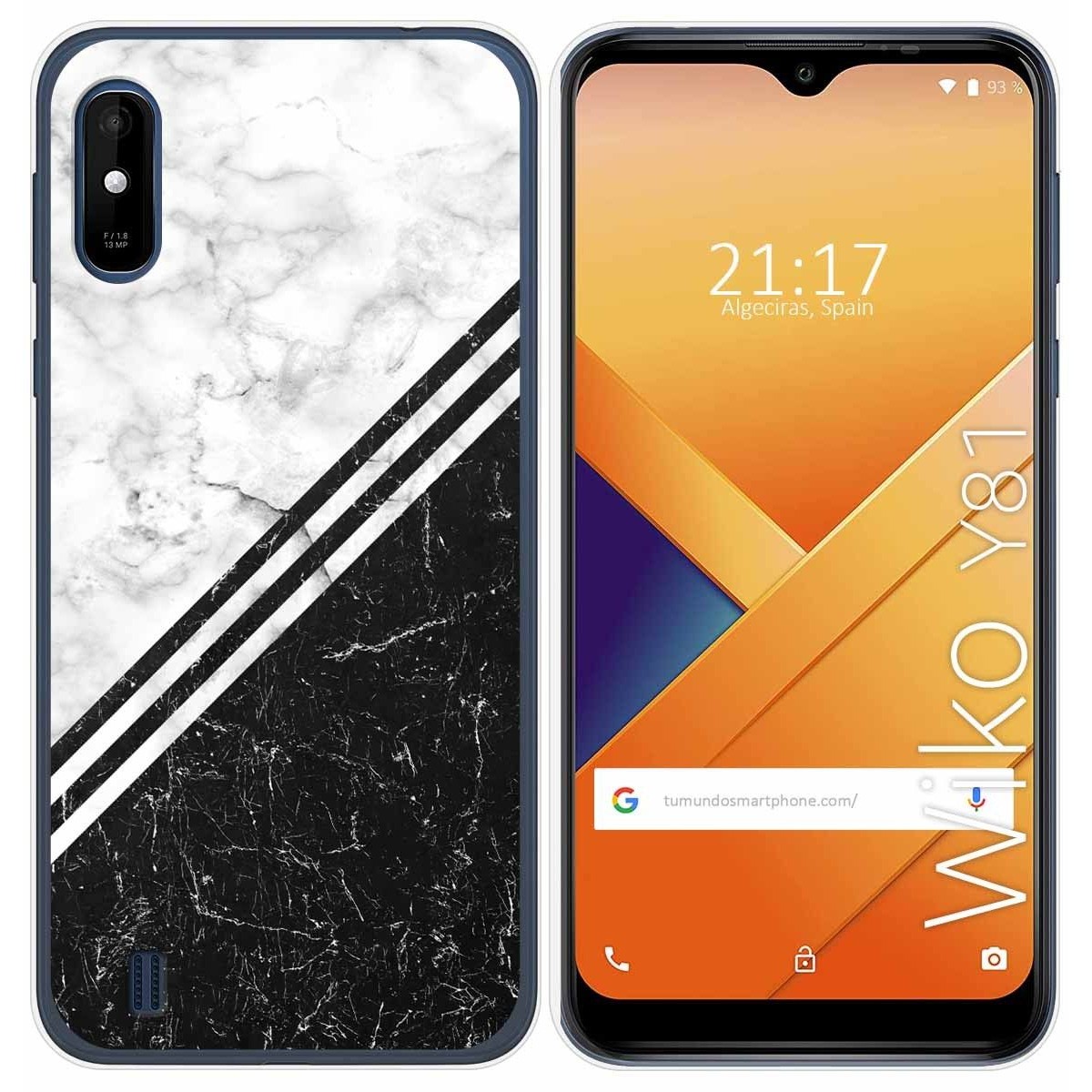 Funda Gel Tpu para Wiko Y81 diseño Mármol 01 Dibujos