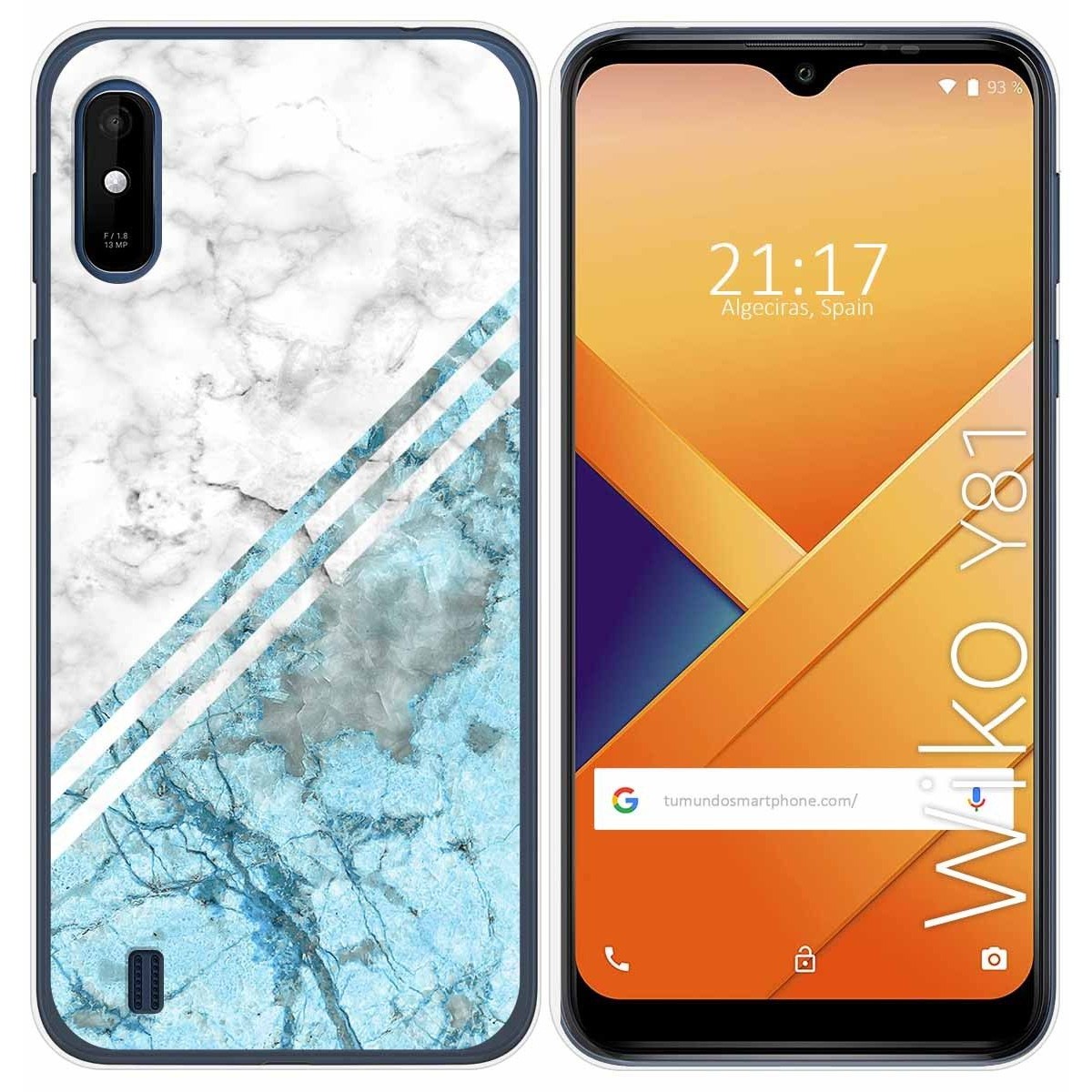 Funda Gel Tpu para Wiko Y81 diseño Mármol 02 Dibujos