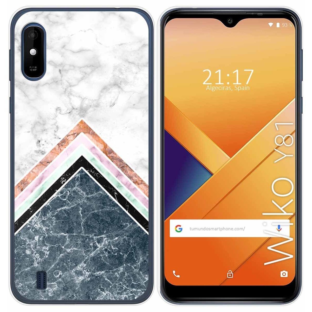 Funda Gel Tpu para Wiko Y81 diseño Mármol 05 Dibujos
