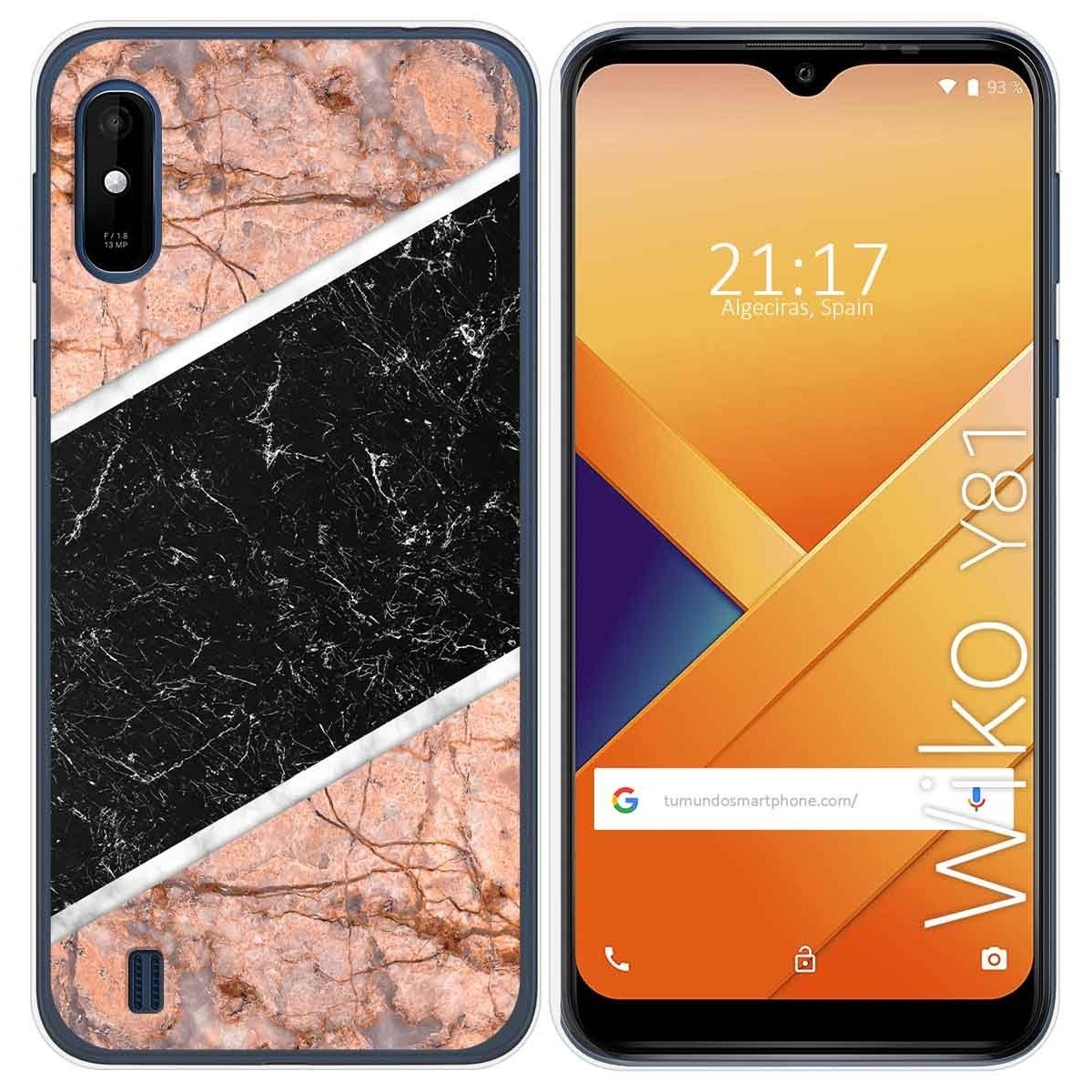 Funda Gel Tpu para Wiko Y81 diseño Mármol 07 Dibujos