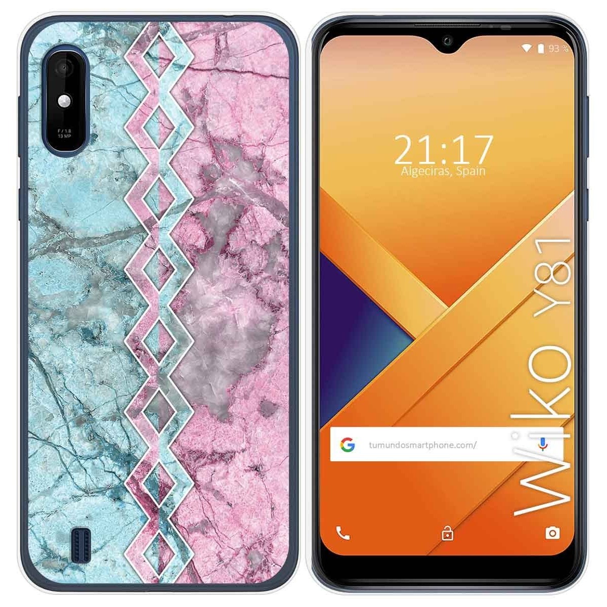 Funda Gel Tpu para Wiko Y81 diseño Mármol 08 Dibujos